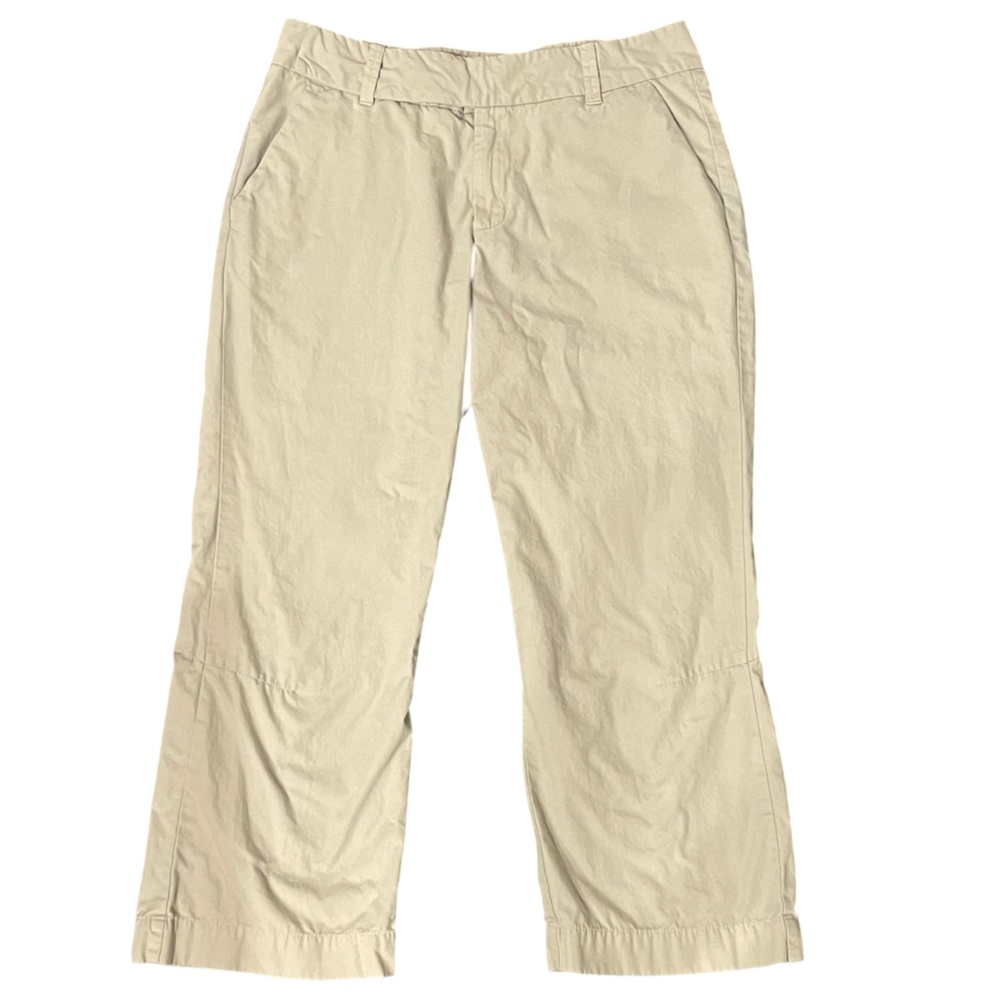 Patagonia Women’s 8 Capri Crop Pants Khaki Tan Straight Loose Hiking Outdoor